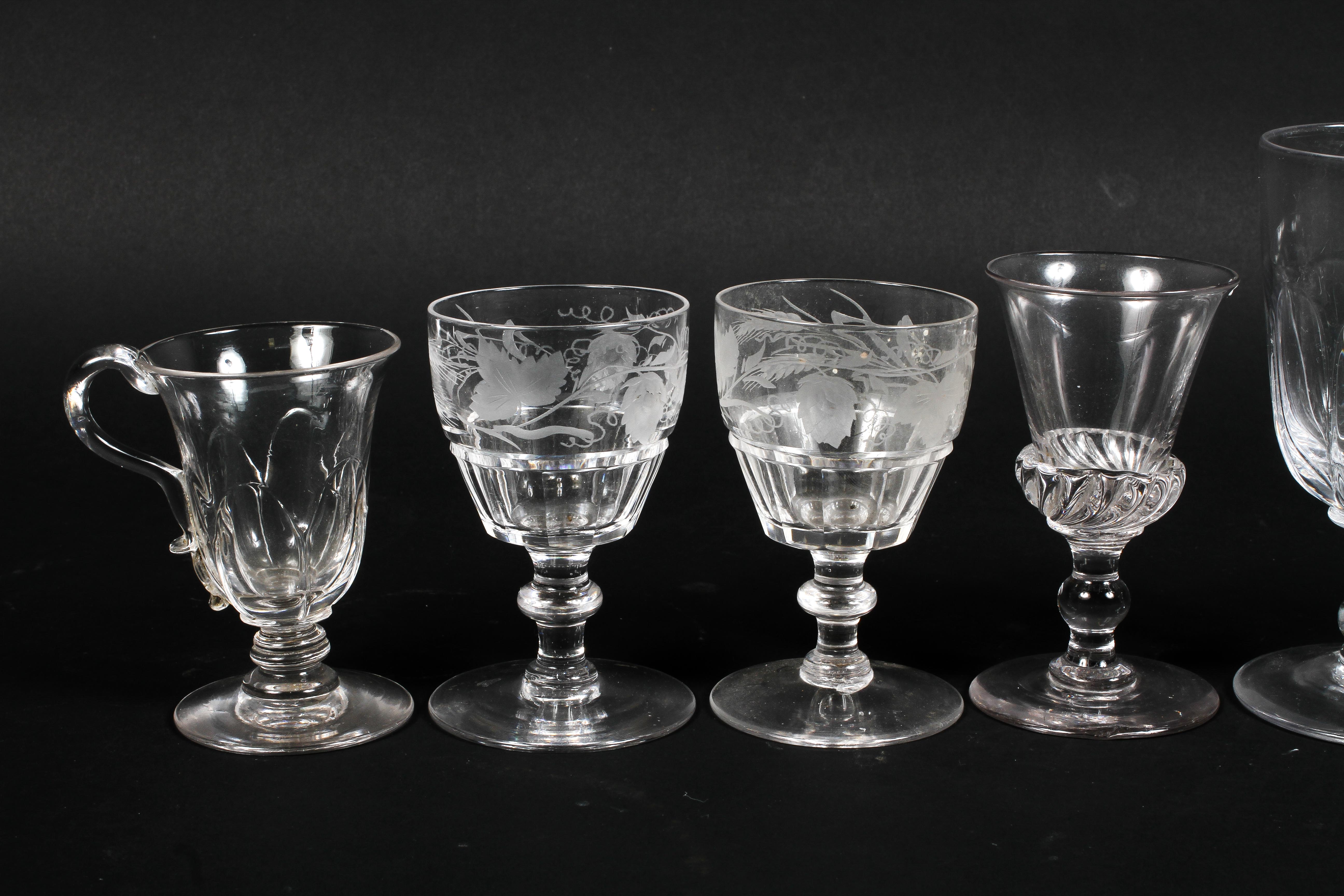 A collection of antique drinking glasses, late 18th-mid-19th century, - Image 2 of 3