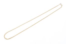 A 9ct gold flat chain link necklace, 42cm, 5.