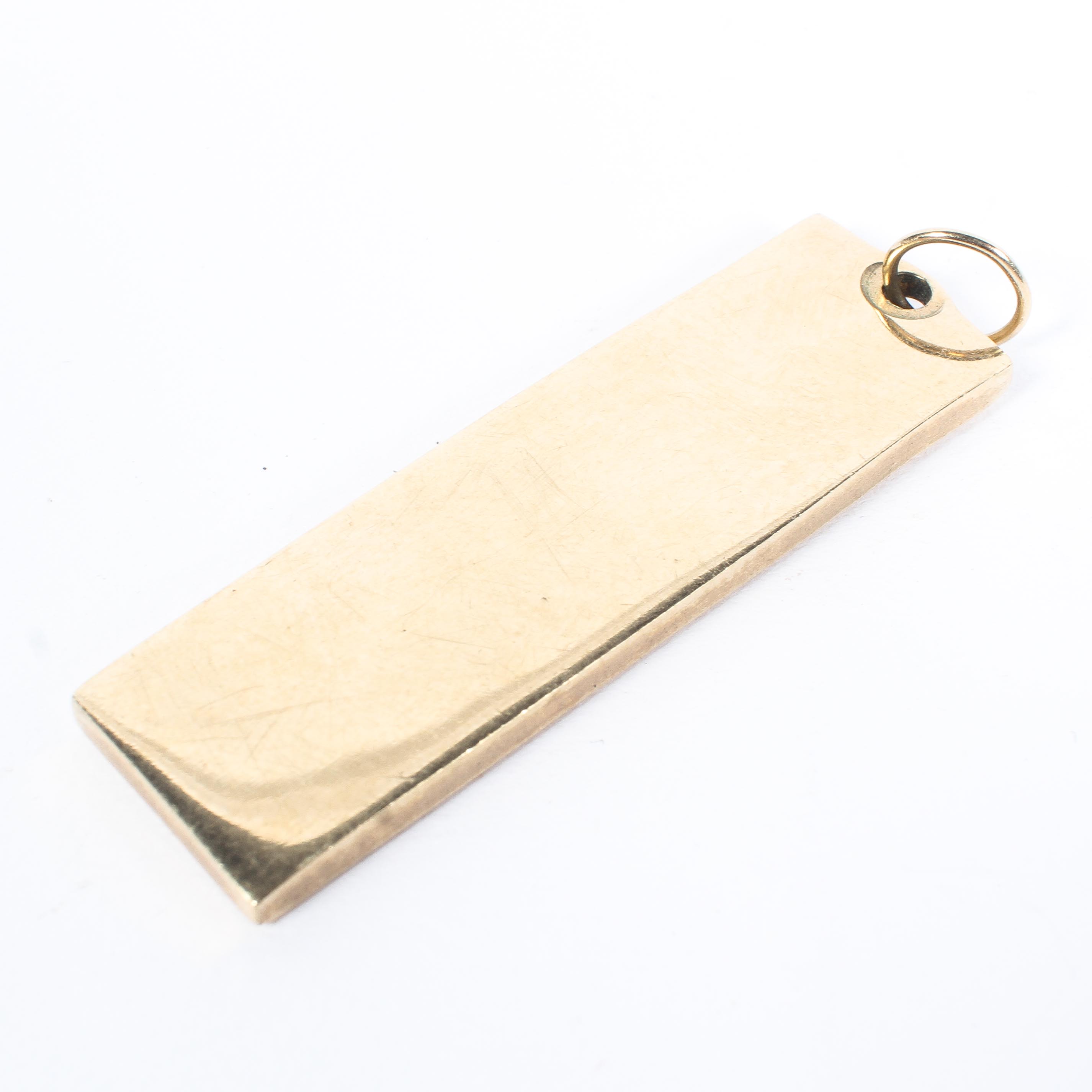 A 9ct gold hallmarked ingot pendant, - Image 2 of 2