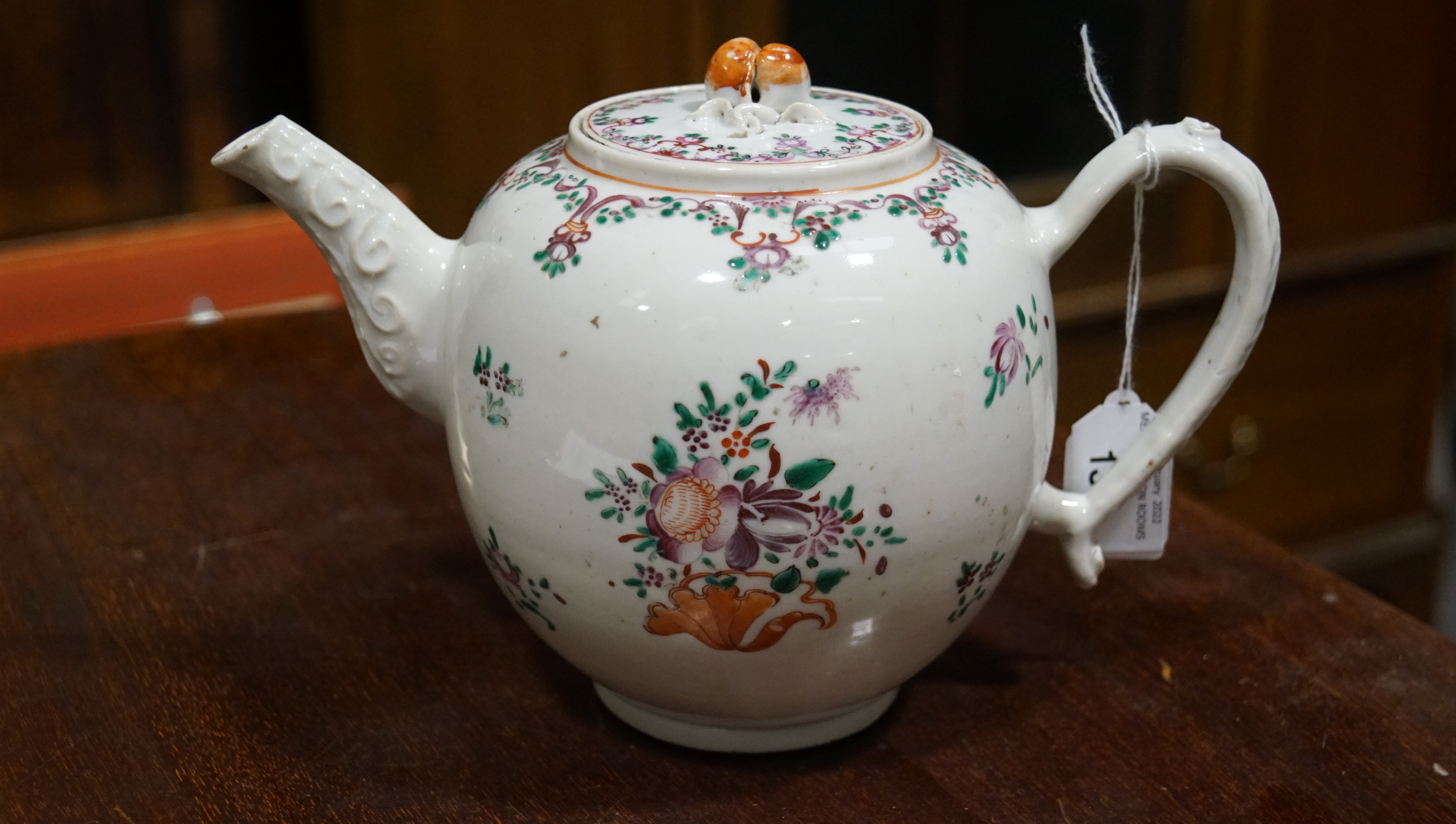 A Chinese Export globular teapot and cover, late 18th century, - Image 12 of 17