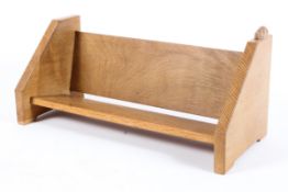 A Rabbitman Arts & Crafts oak book trough 48cm length x 20cm wide x 20cm height Condition