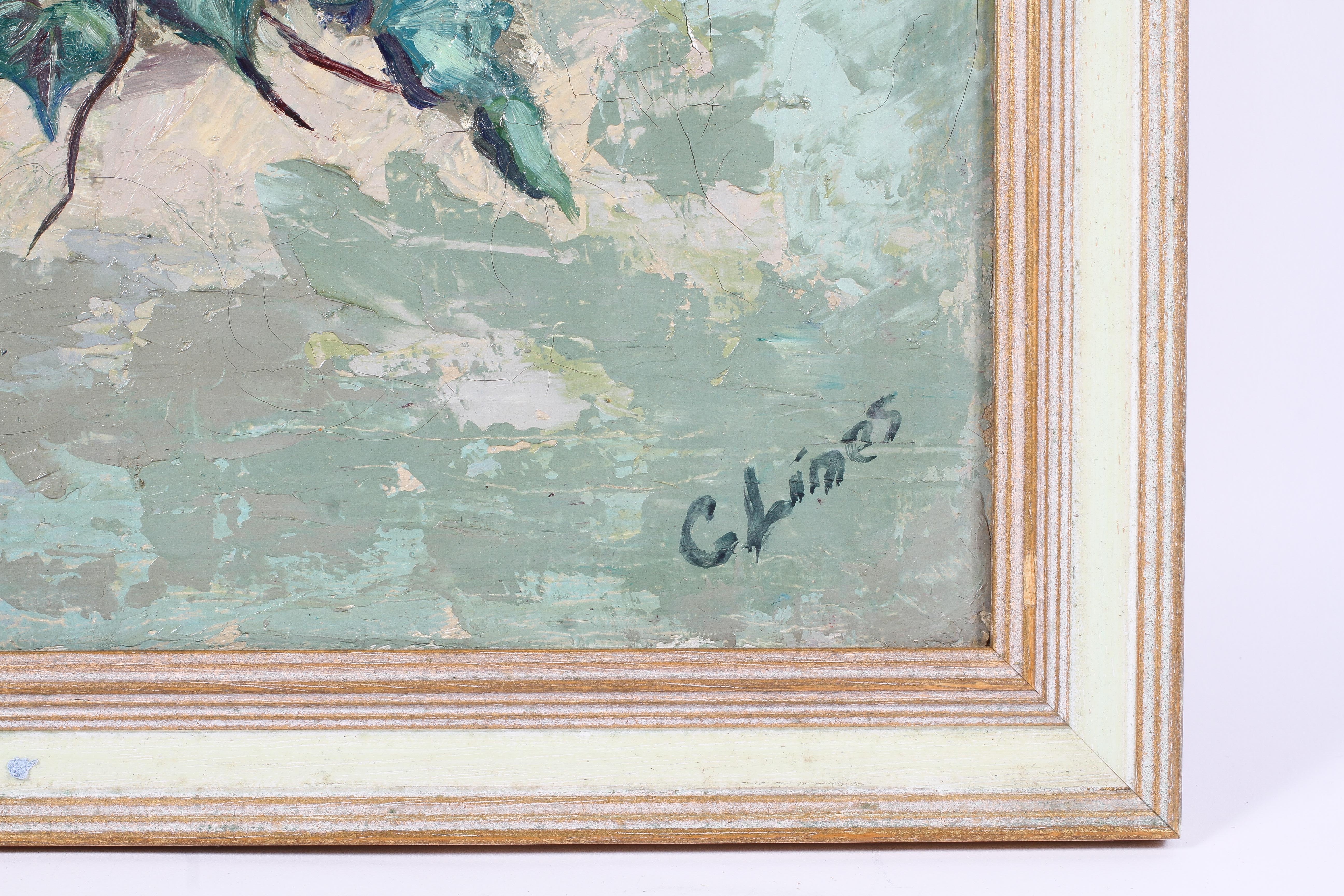 Greta Lines (20th Century), The Azalea, oil on canvas, inscribed verso LIN01, 'O', 60cm x 50cm, - Image 2 of 4