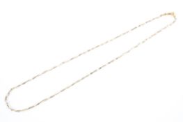 An Italian 18ct white and yellow gold necklace, featuring two intertwining strands of textured gold,