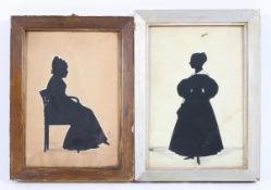 Two early 19th century Georgian siloutes of ladies