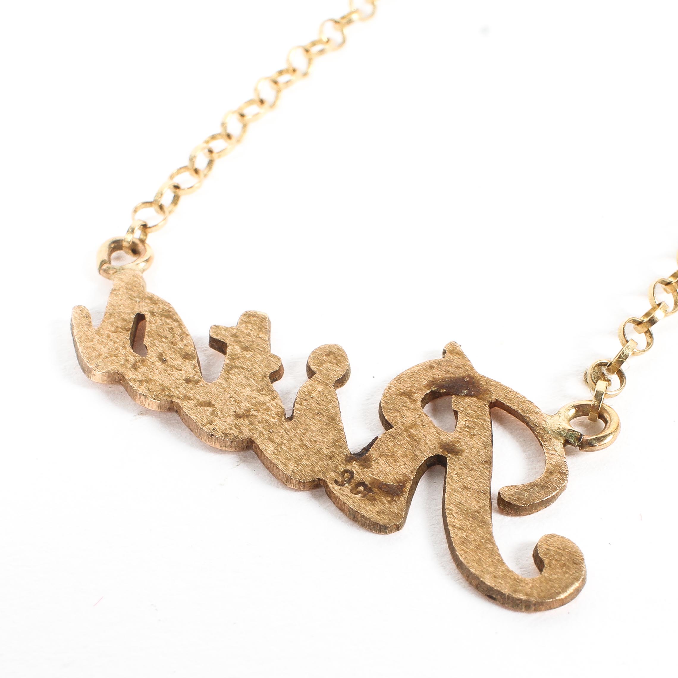 A 9ct gold pendant name necklace marked 'Rita', 3. - Image 2 of 2