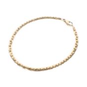 A 9ct gold fancy link bracelet. 19cm. 5.5g.