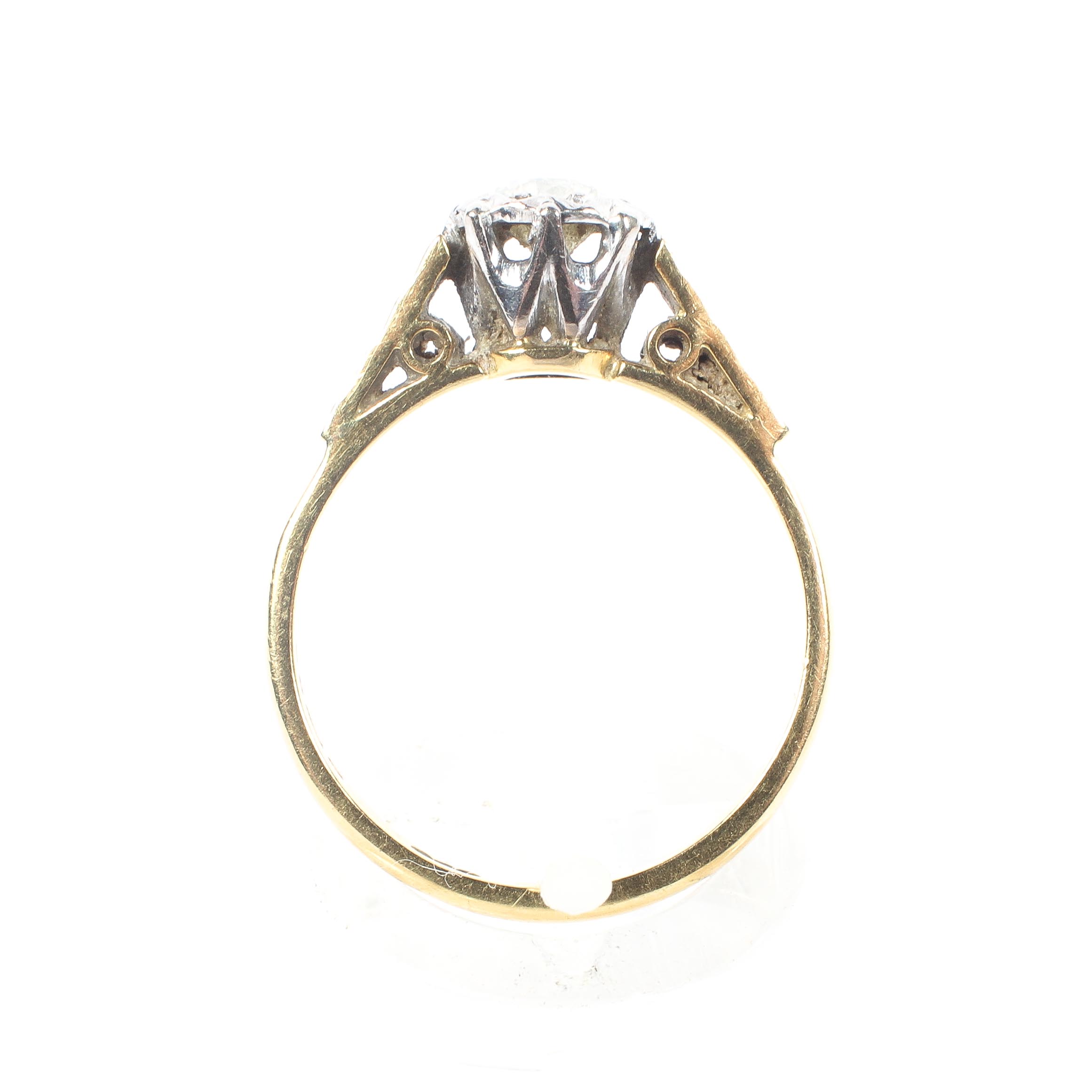 An 18ct yellow and white gold diamond solitaire ring, - Image 3 of 4