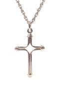 A 9ct gold crucifix pendant on a chain,