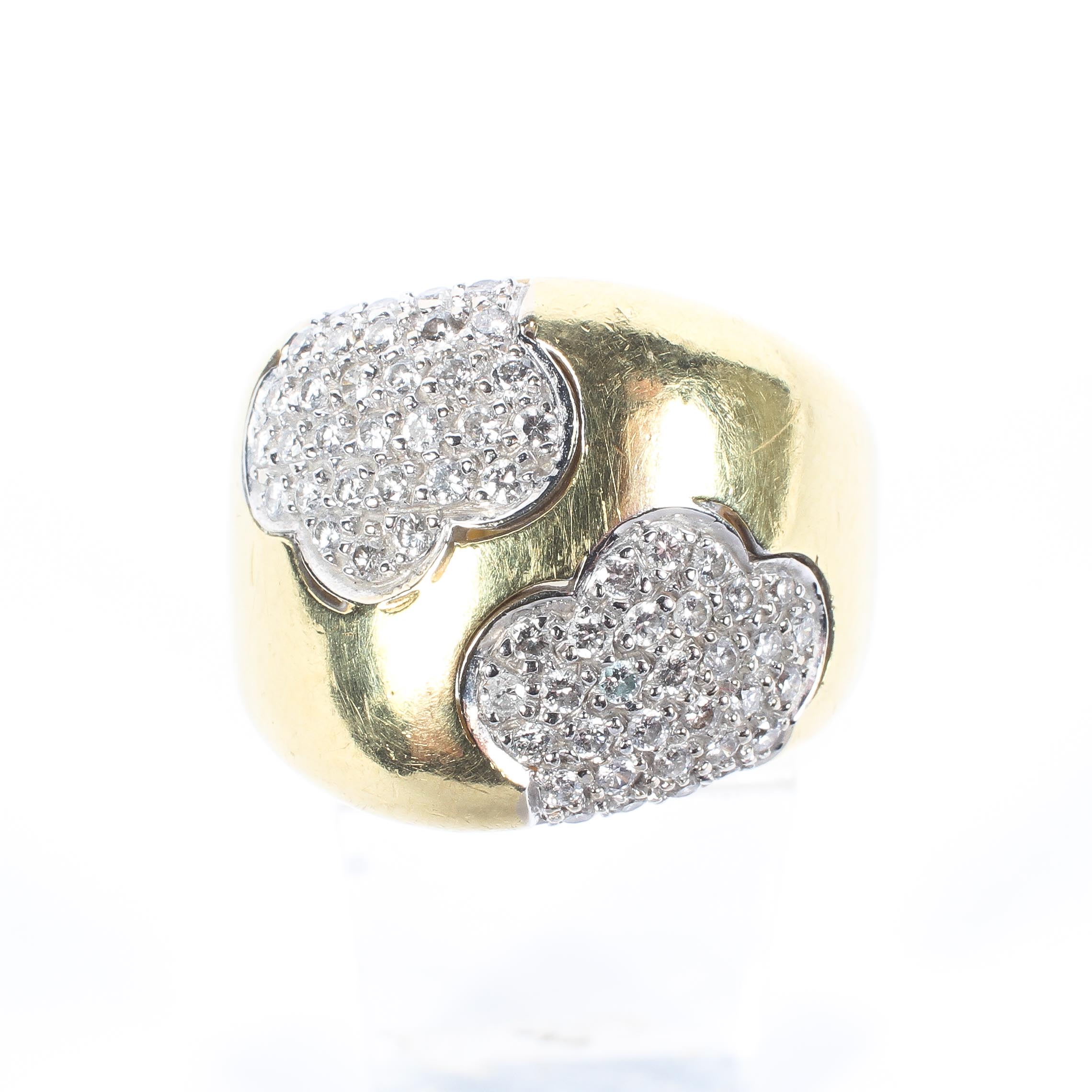 A contemporary 18ct yellow gold ladies dress ring, - Image 2 of 4