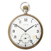 An early 20th century Cyma military pocket watch,