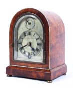 A burl walnut bracket clock,