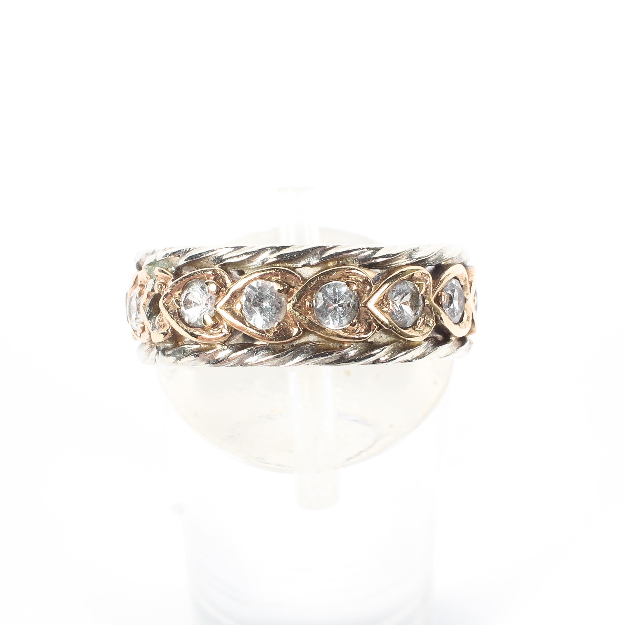 A 9ct yellow and white gold diamond full eternity ring. - Image 2 of 3