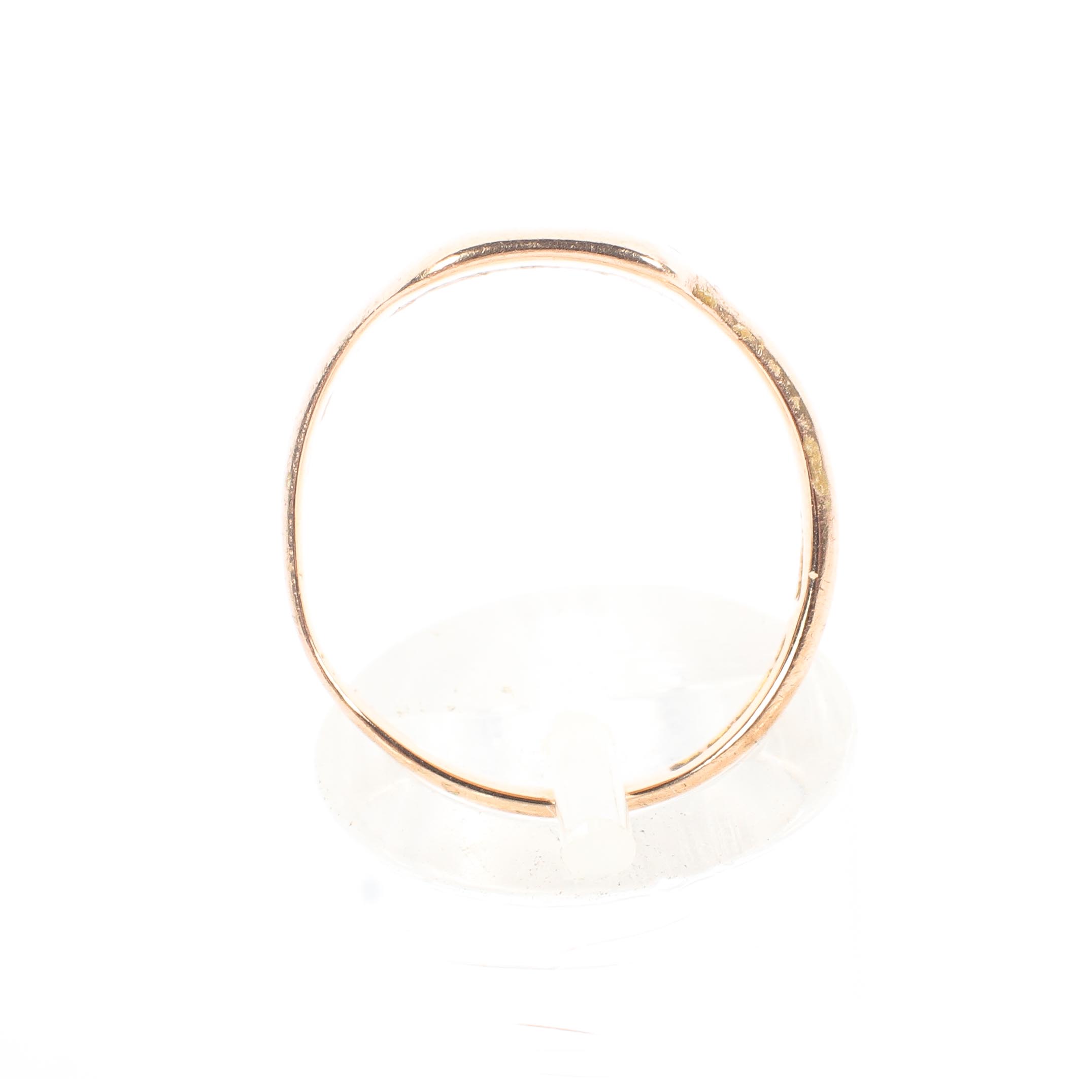 A 9ct rose gold signet ring, inscription to reverso, size L, 2. - Image 3 of 4