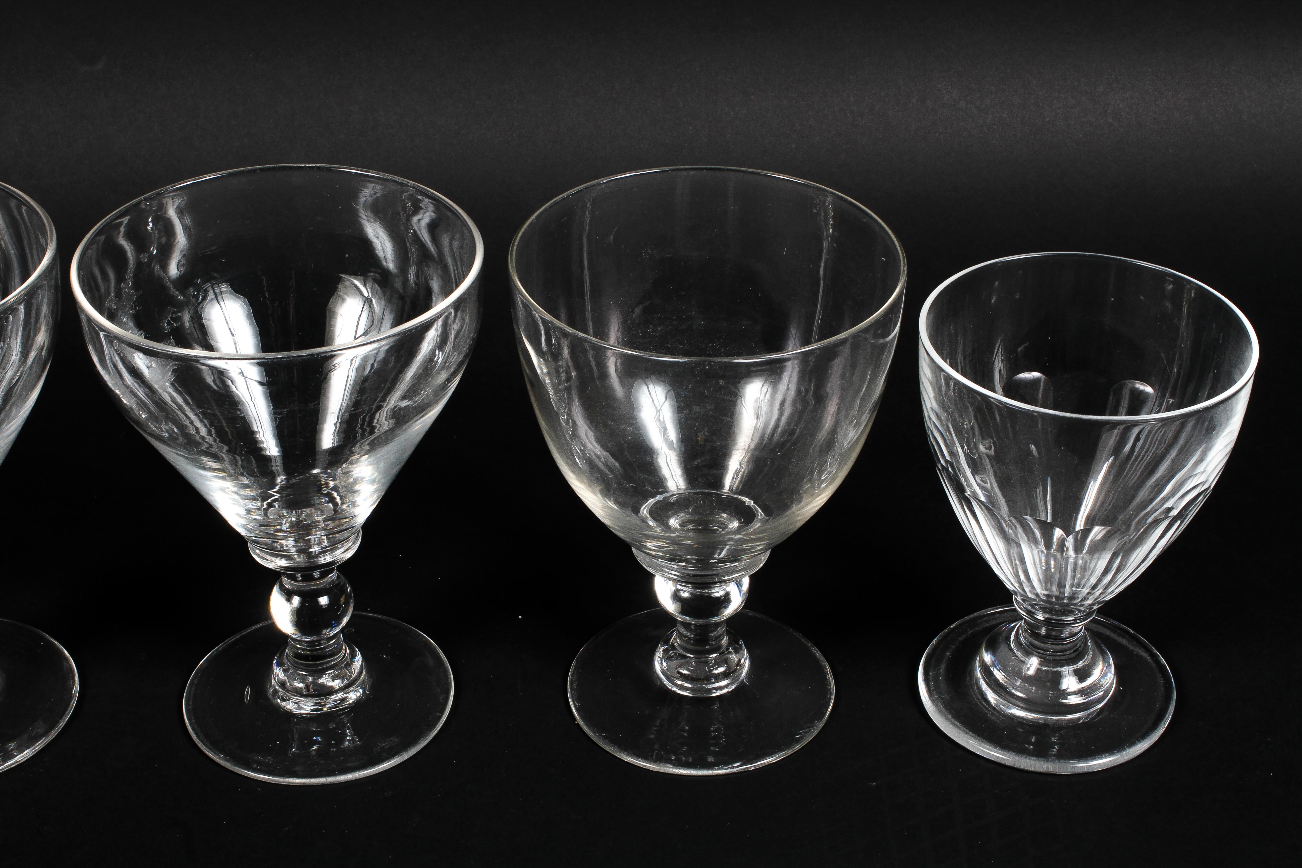 A collection of drinking glasses and a decanter, late 18th/early 19th century and later, - Image 5 of 5