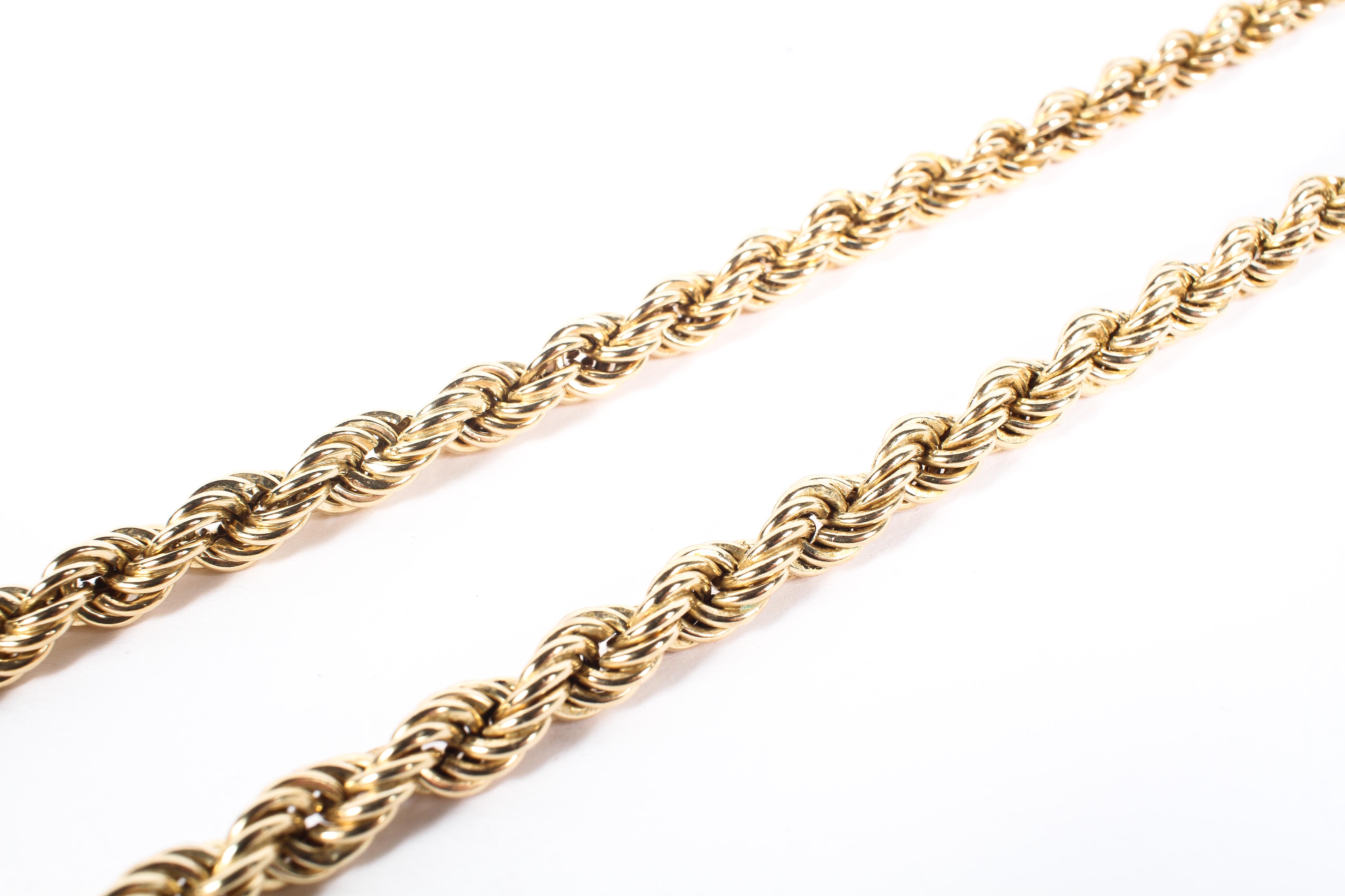 A 9ct gold rope chain necklace, 60cm, - Image 2 of 3