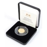 A 2019 'Centenary of Remembrance' Gold Proof Sovereign in perspex case and box, with certificate,