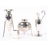 A selection of continental silver ware,