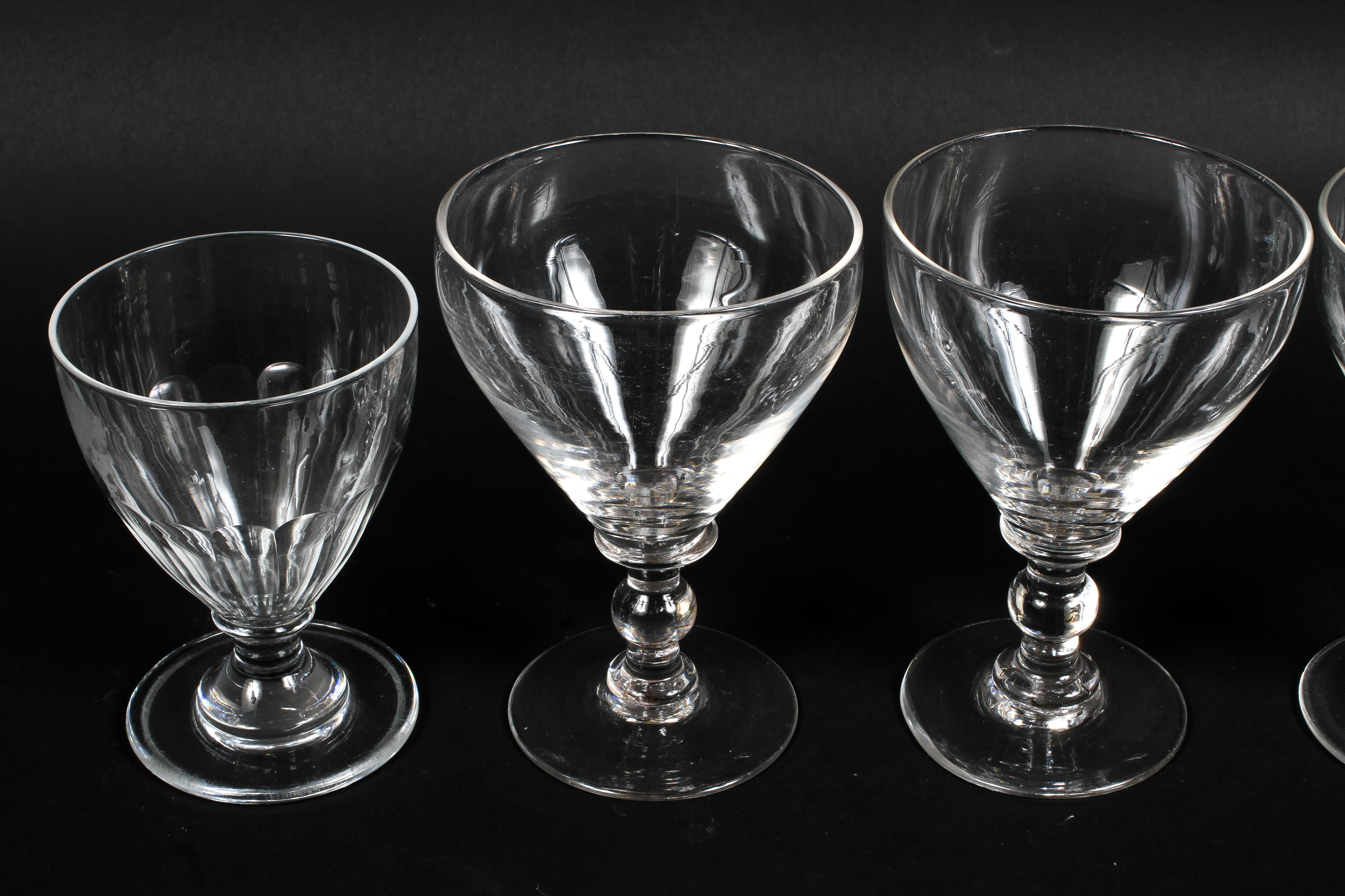 A collection of drinking glasses and a decanter, late 18th/early 19th century and later, - Image 4 of 5