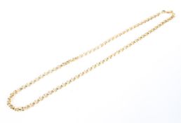 A 9ct gold chain link necklace, 11.