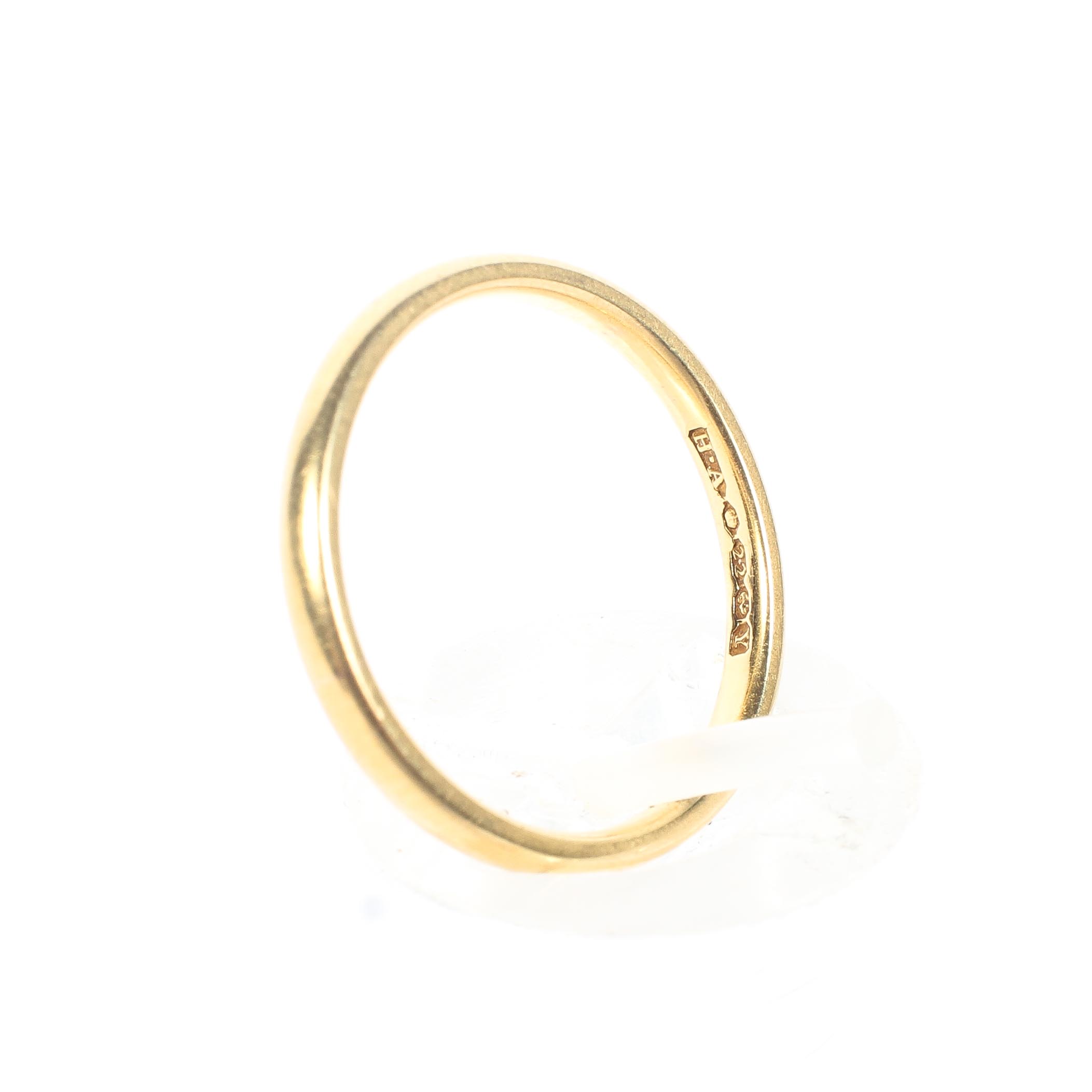 A 22ct gold wedding band, size L, 2. - Image 4 of 4