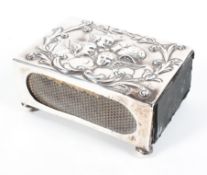 A late Victorian silver matchbox case,