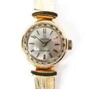 A vintage ladies 18ct gold Omega "ladymatic" wristwatch,