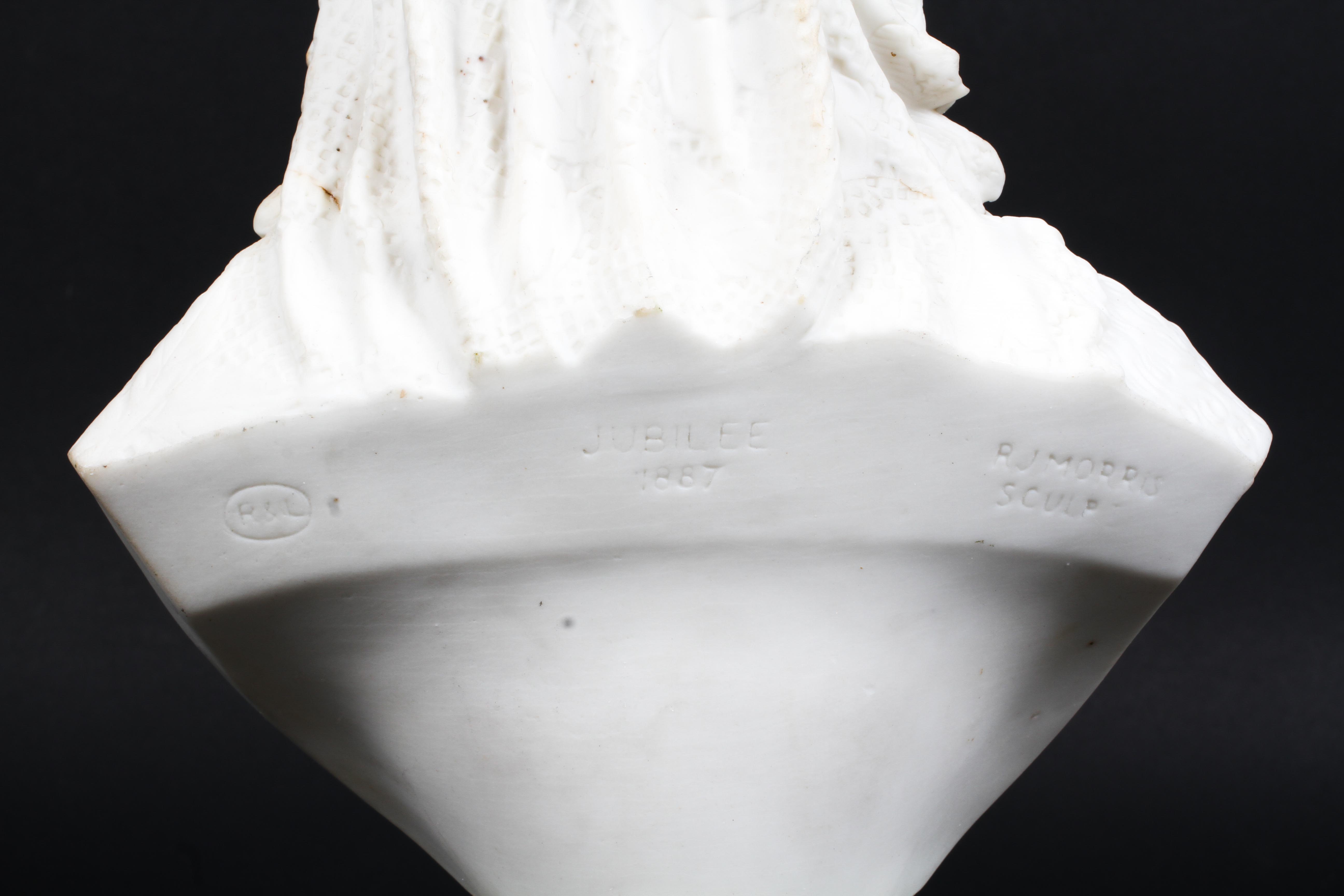 A Robinson and Leadbeater parian model of Queen Victoria, impressed Jubilee/1887 and factory marks, - Image 2 of 2