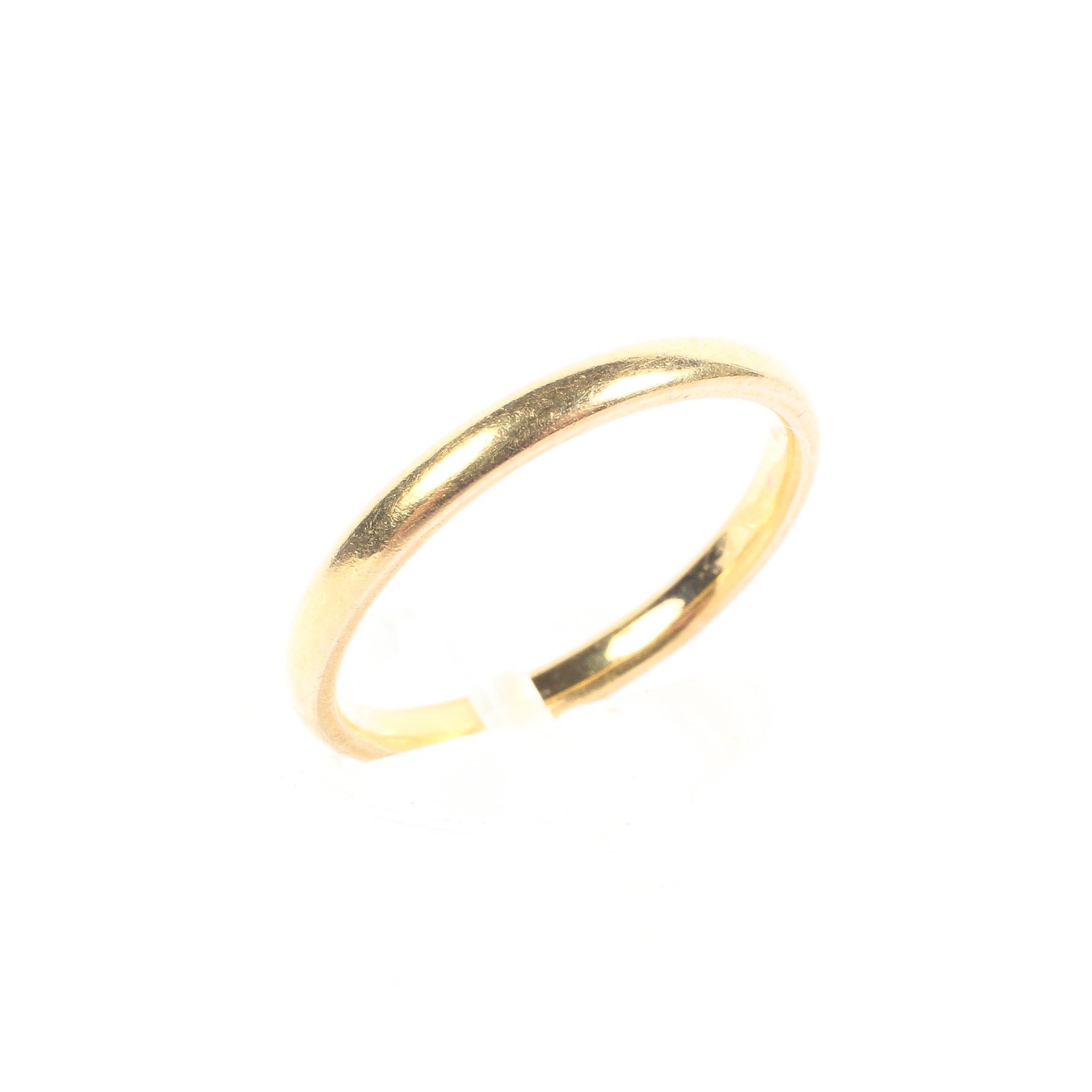 A 22ct gold wedding band, size L, 2.