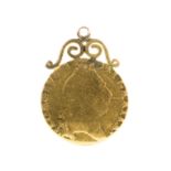 A George III 1793 gold full guinea, fashioned into a pendant, 8.