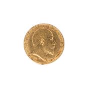 A Edwardian 1903 gold half sovereign