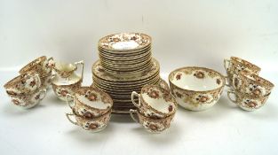 A late 19th/early 20th century part tea set, Pomona pattern, including tea cups, saucers,