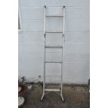 A metal six rung stepladder,