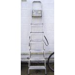 A modern folding metal ladder,