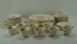 A 20th century Spode part tea and dinner service, in the 'Billinsley Rose' pattern,