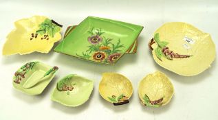 A selection of assorted Carlton ware, to include and unusual 1930's dish with Art Deco styling,