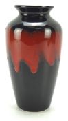 A modern Poole pottery Lava glaze vase,