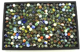 A collection of 20th century glass marbles,