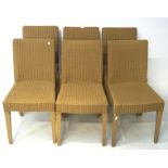 Six Lloyd Loom style chairs by Vincent Sheppard, on tapered supports,