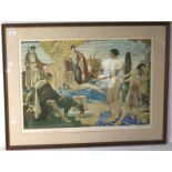 A William Russell Flint signed print, 'The Judgment of Paris', signed in pencil (lower right),