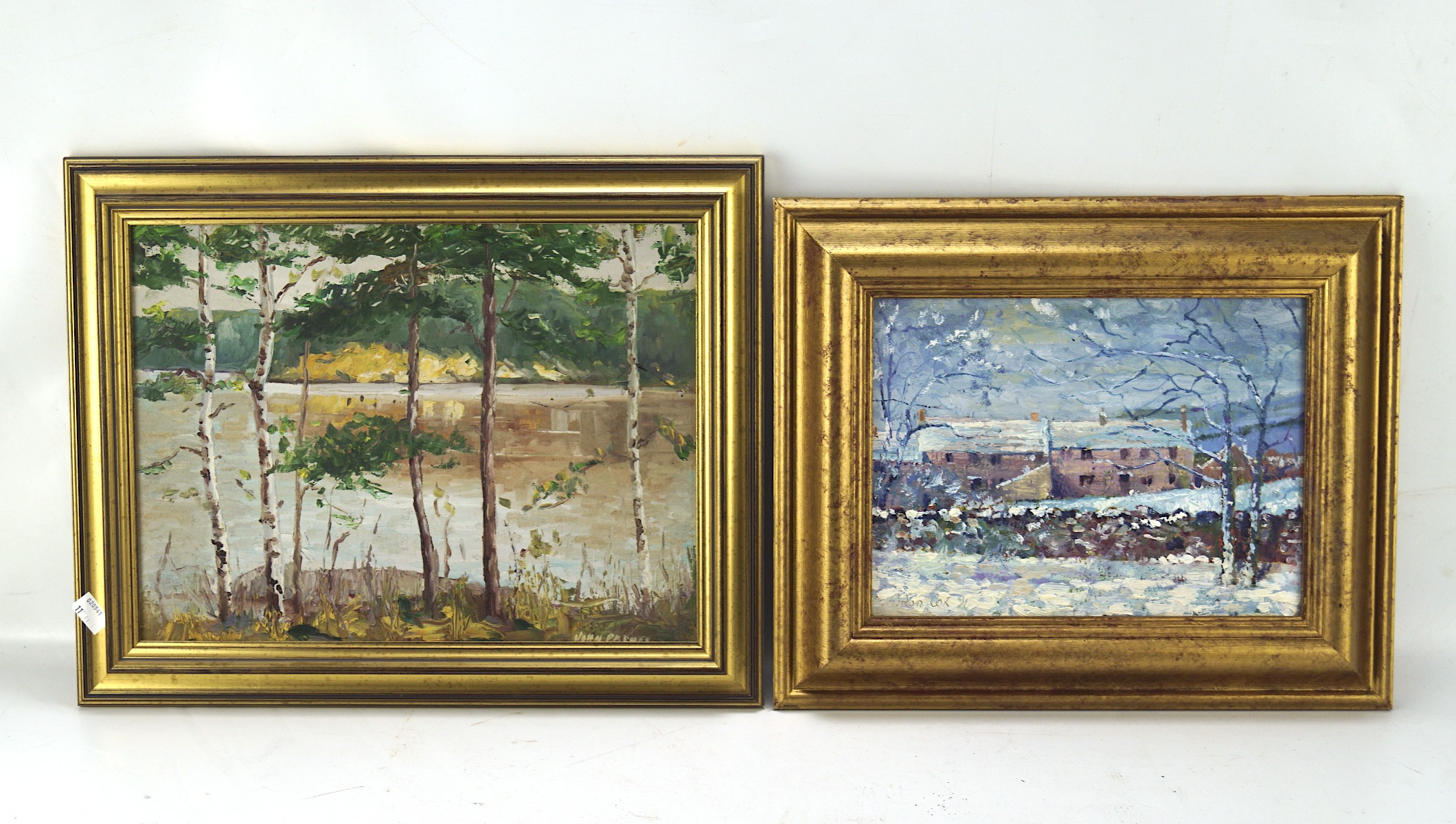 Two contemporary oil on boards, one signed and dated 'Gordon Cox 94',