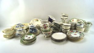 A collection of 20th century ceramics, including teacups, plates, bowls, pots and more,
