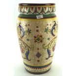 A large 20th century continental painted vase,