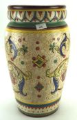 A large 20th century continental painted vase,