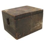 A vintage wooden chest, marked 'Major P. Butler, 1st Bat Green GDS, Pie....