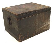 A vintage wooden chest, marked 'Major P. Butler, 1st Bat Green GDS, Pie....