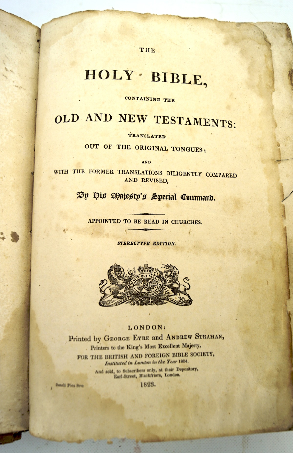 A William IV holy Bible, dated 1823, - Image 3 of 3