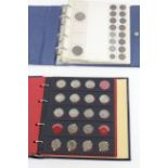 Two folders containing a collection of circulated coins from GB, to include crowns,