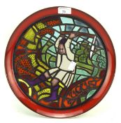 A Poole 'Medieval Calendar Series' charger 'August designed by Tony Morris,