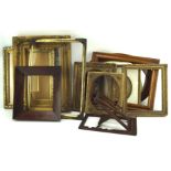 A collection of vintage picture and painting frames,