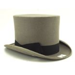 A vintage G A Dunn & co grey top hat,